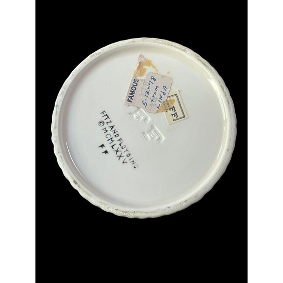 1978 Hand Painted Fitz and Floyd 2" Seashell Porcelain Trinket Box MCM Vintage - Picture 6 of 6